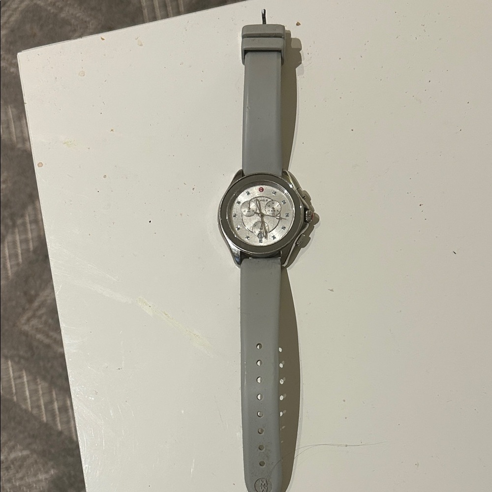 Michele Gray and Silver Women's Watch